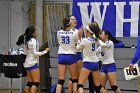 Volleyball vs MHC  Wheaton Women's Volleyball vs Mount Holyoke College. - Photo by Keith Nordstrom : Wheaton, Volleyball